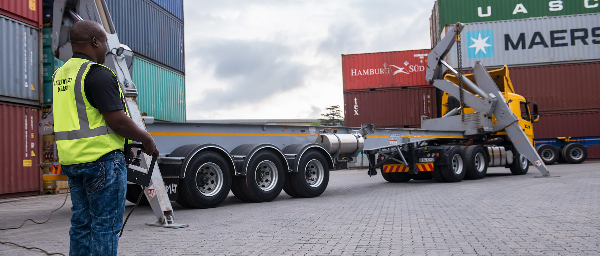 Container Transport services featuring specialized vehicles for safe and timely delivery.